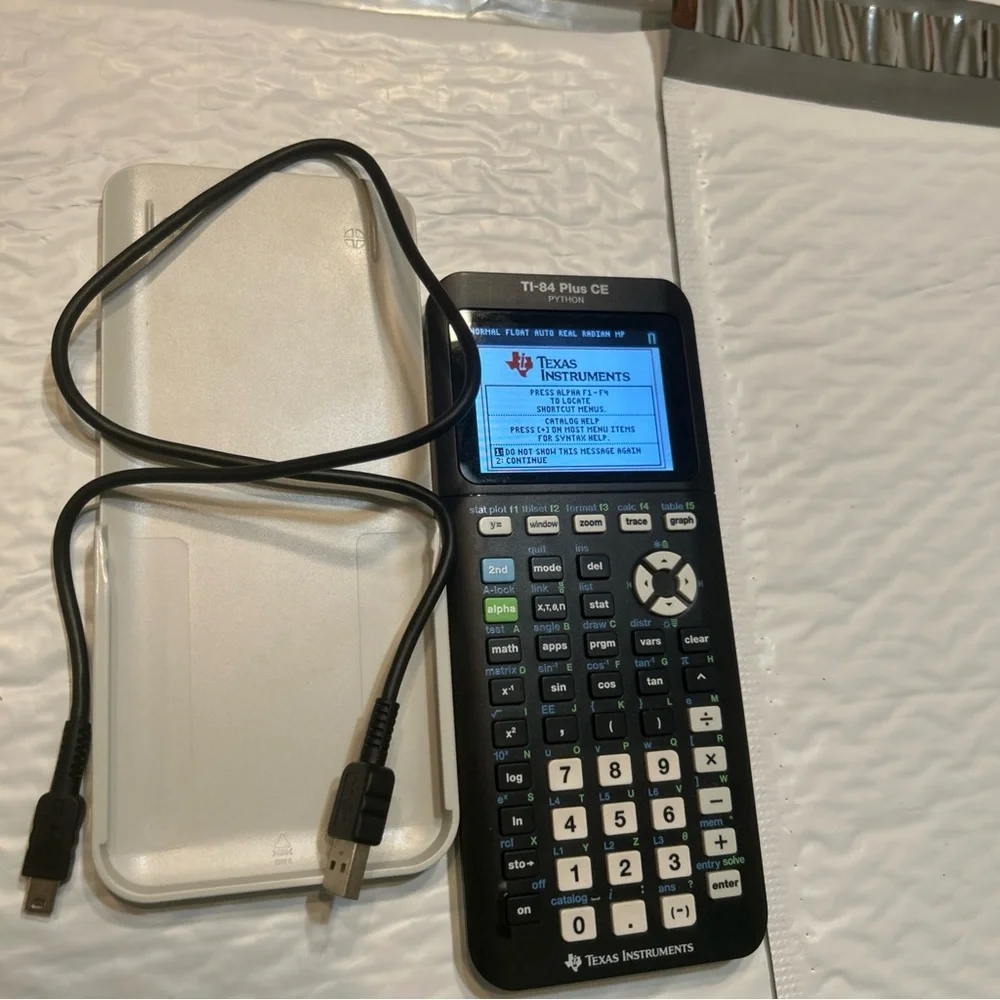 Texas Instruments TI-84 Plus CE Python Graphing Calculator w Cable Black Tested